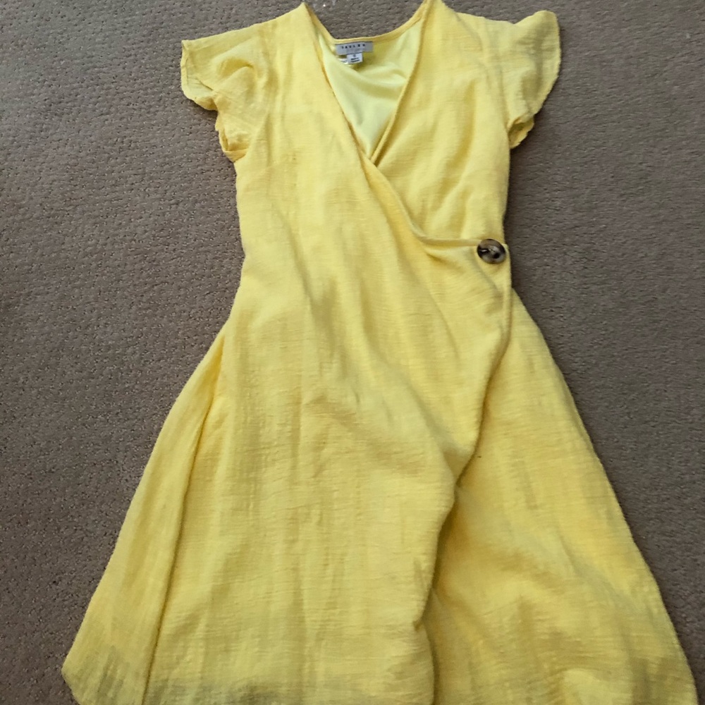 Yellow Summer Wrap Dress